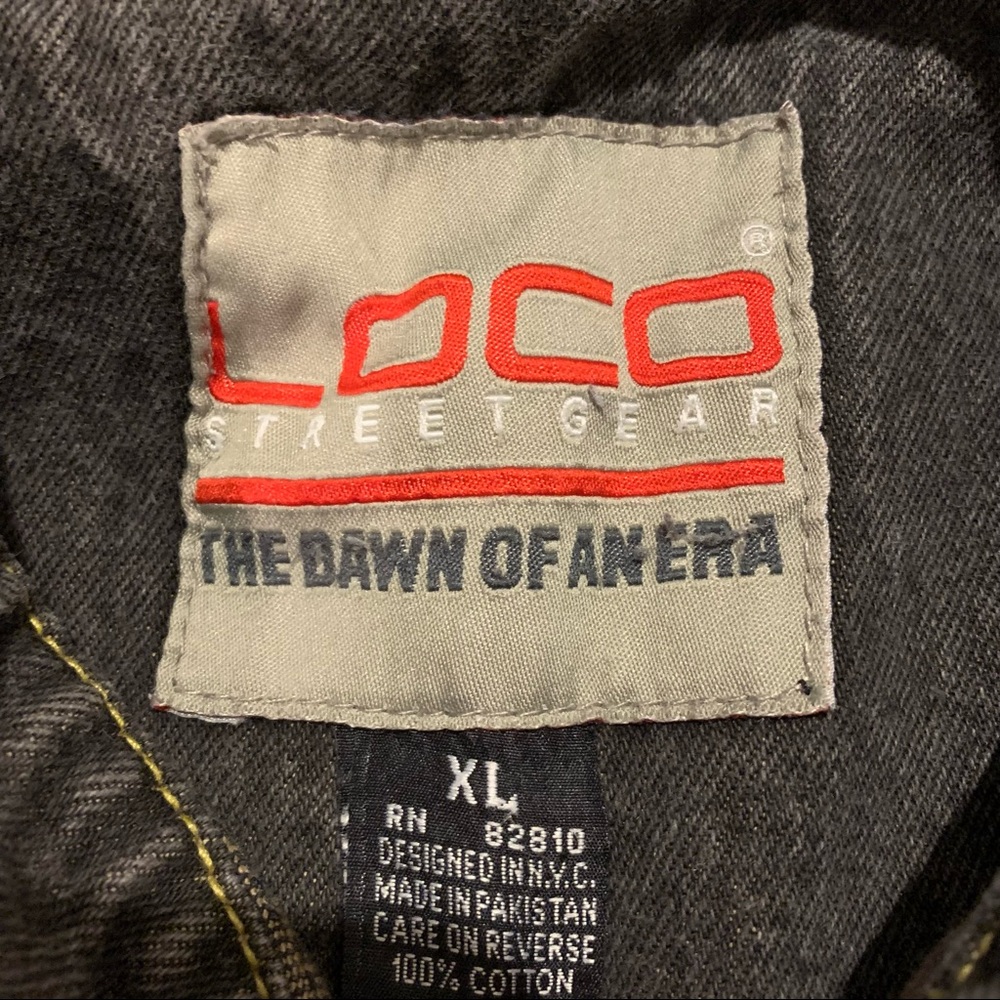 Loco Street Wear Mens Button Up Denim Jacket - Picture 4 of 5